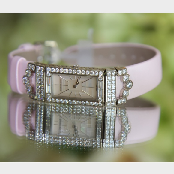 Tiffany & Co. Accessories - TIFFANY & CO PINK WATCH 80 Diamonds 2.36 Carat 33k